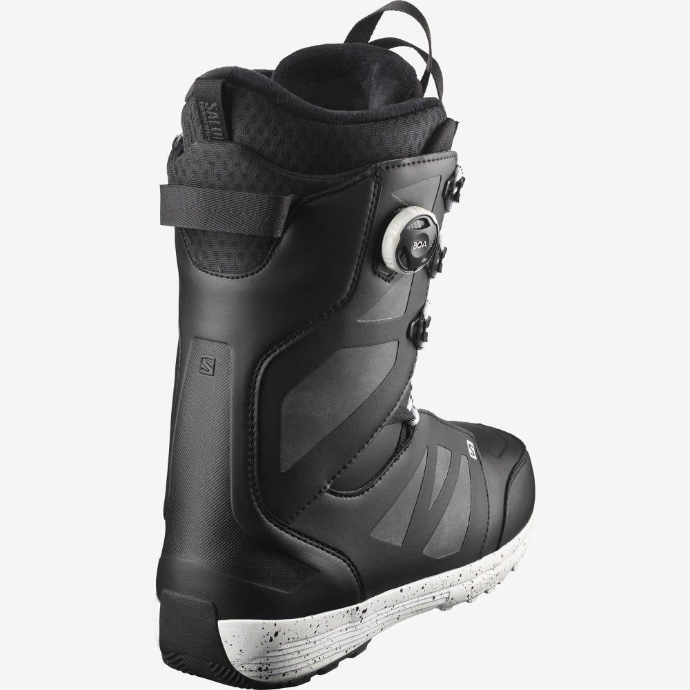 Salomon LAUNCH LACE BOA SJ Férfi Snowboard Bakancs Fekete/Fehér | DVY697823