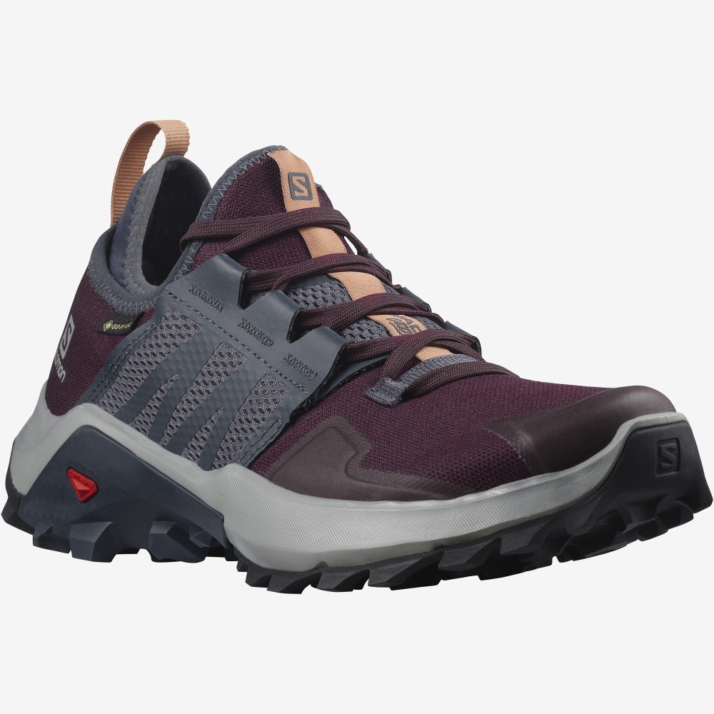 Salomon MADCROSS GORE-TEX Női Terepfutó Cipő Bordó/Bézs | CRF524981