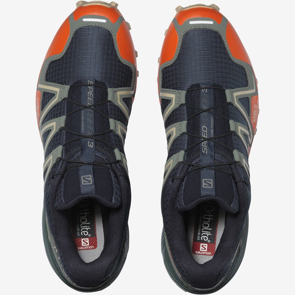 Salomon SPEEDCROSS 3 Női Sportcipő Sötétkék/Piros Narancssárga/Zöld | HYU479160