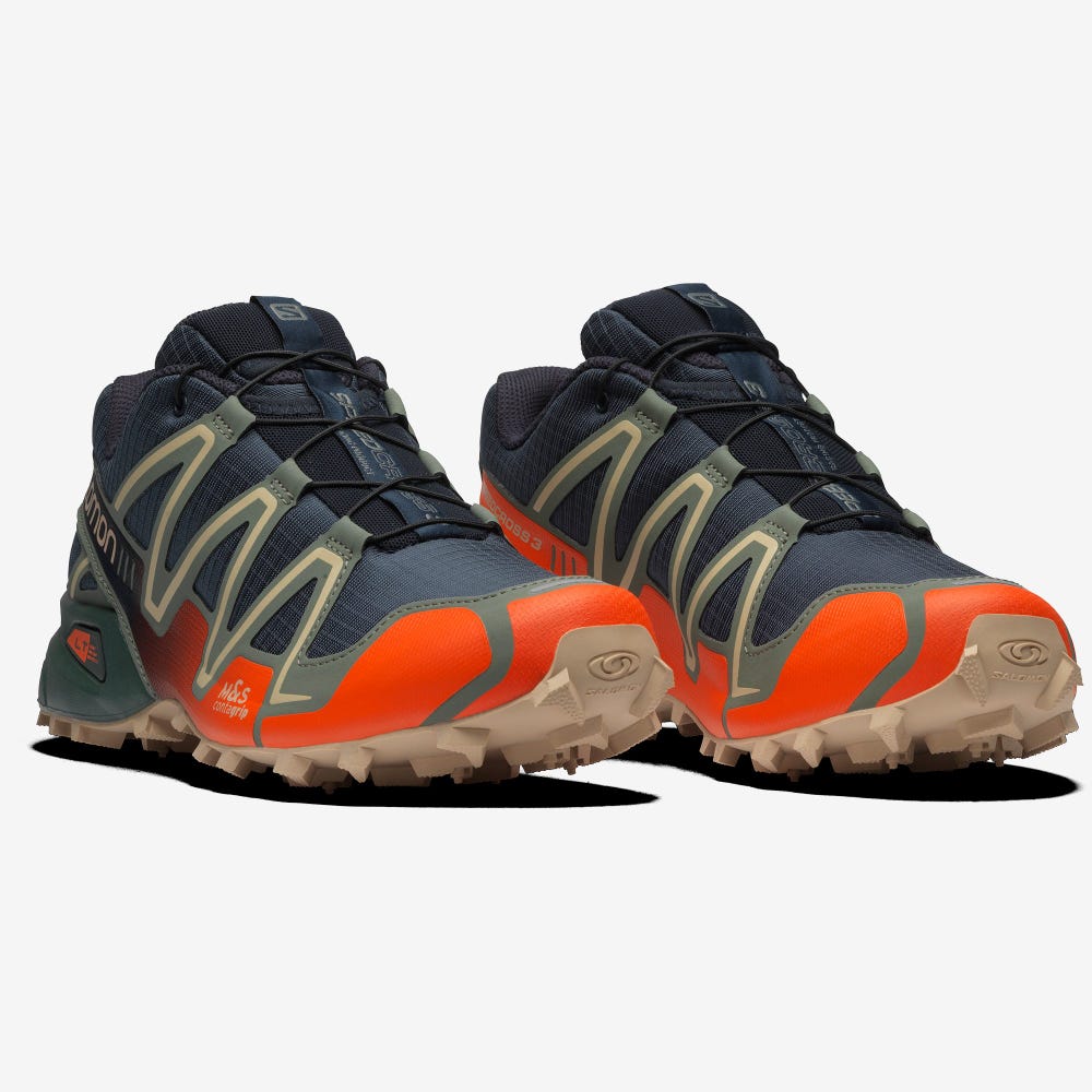 Salomon SPEEDCROSS 3 Női Sportcipő Sötétkék/Piros Narancssárga/Zöld | HYU479160