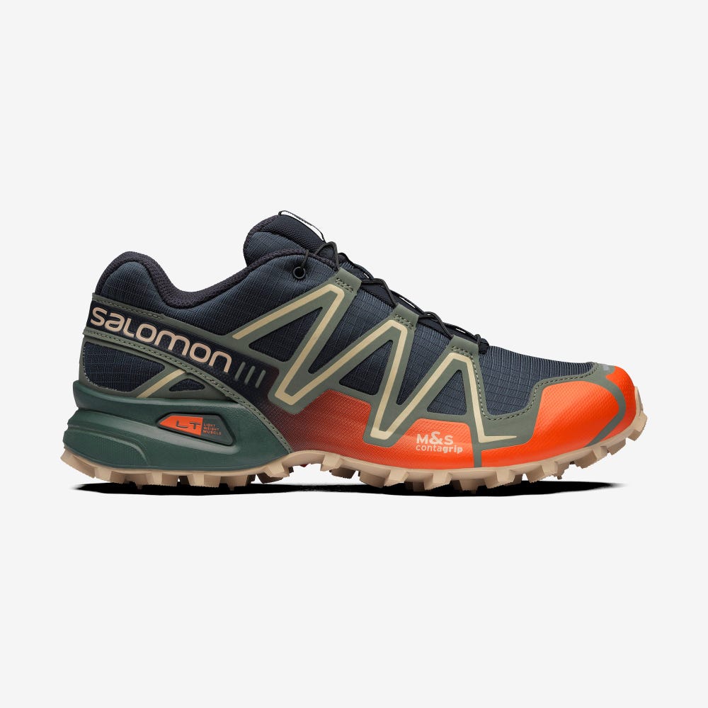 Salomon SPEEDCROSS 3 Női Sportcipő Sötétkék/Piros Narancssárga/Zöld | HYU479160