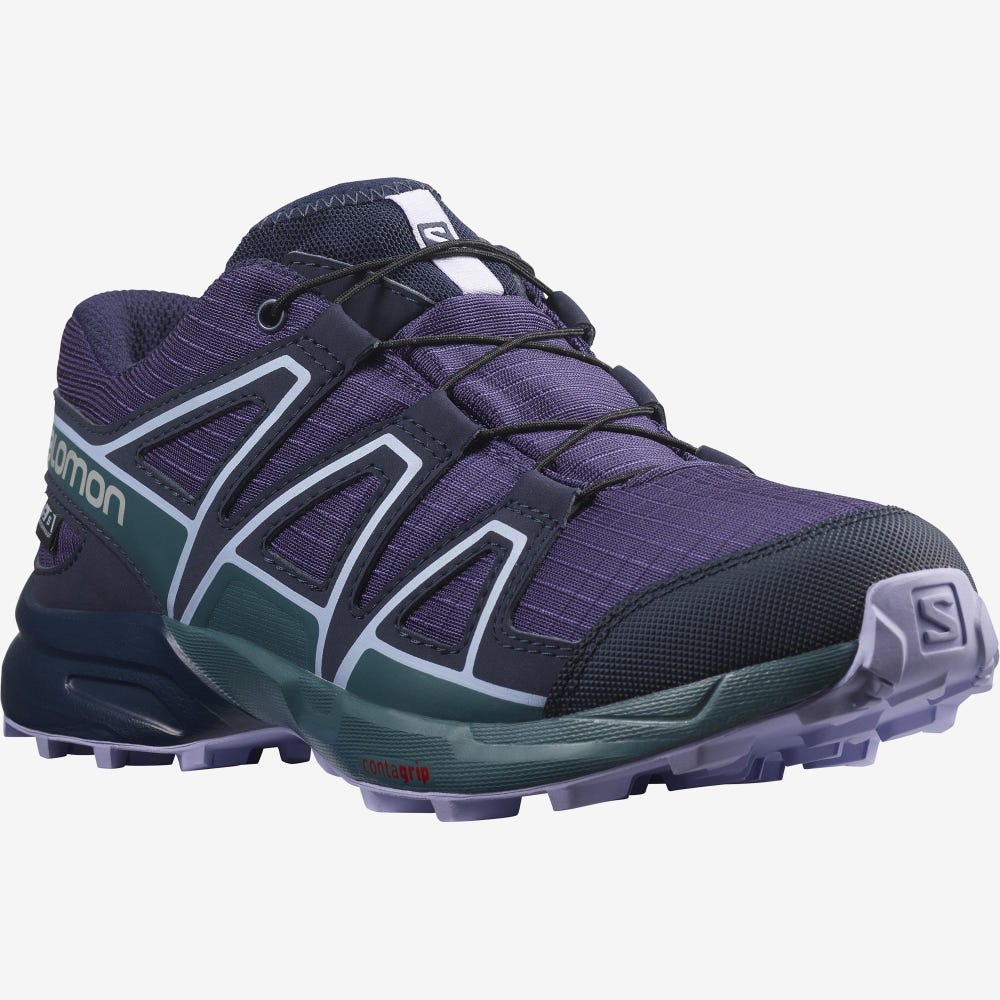 Salomon SPEEDCROSS CLIMASALOMON™ WATERPROOF Gyerek Túrabakancs Lila/Kék/Levendula | GTX963850