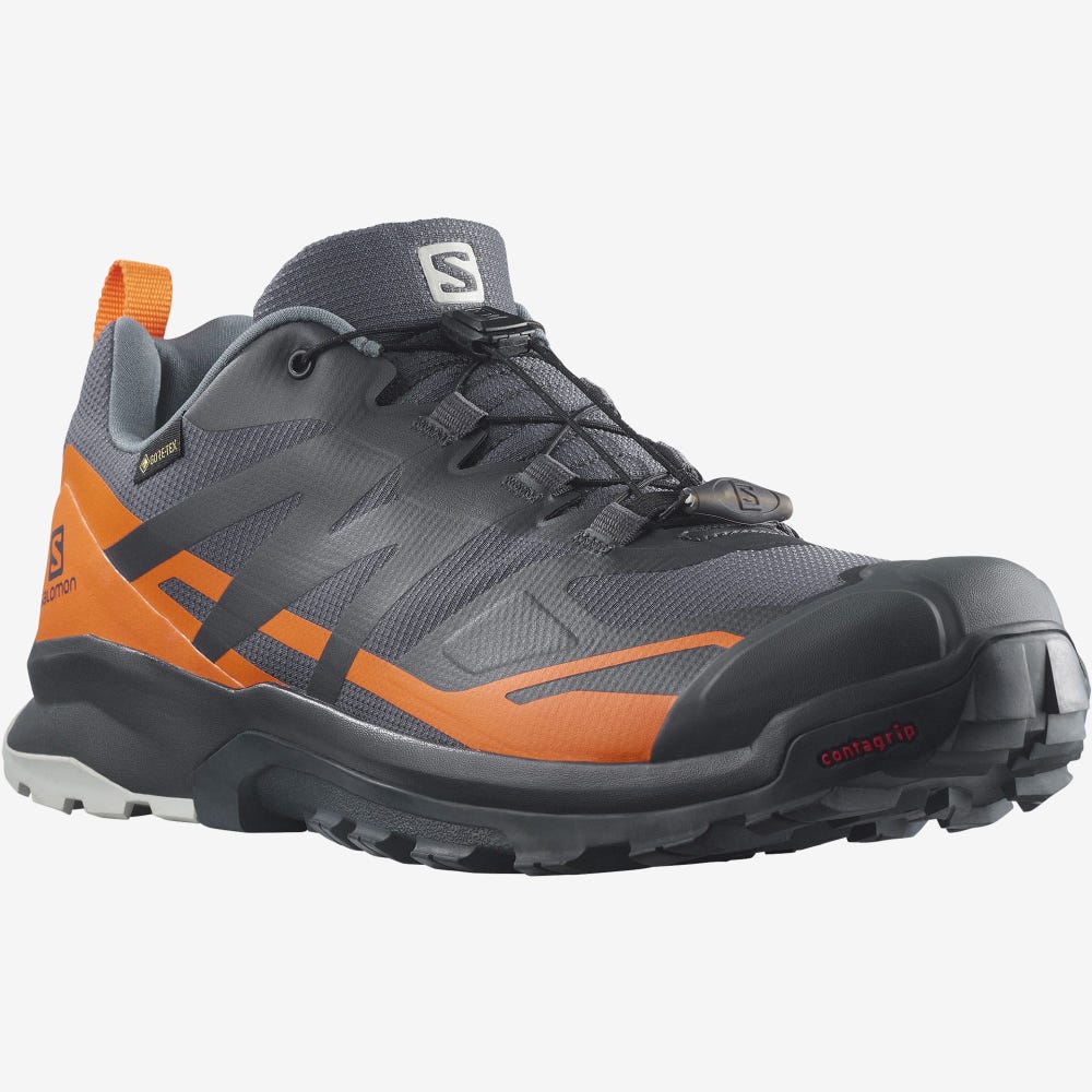 Salomon XA ROGG 2 GORE-TEX Férfi Terepfutó Cipő Szürke/Narancssárga | KNH750168