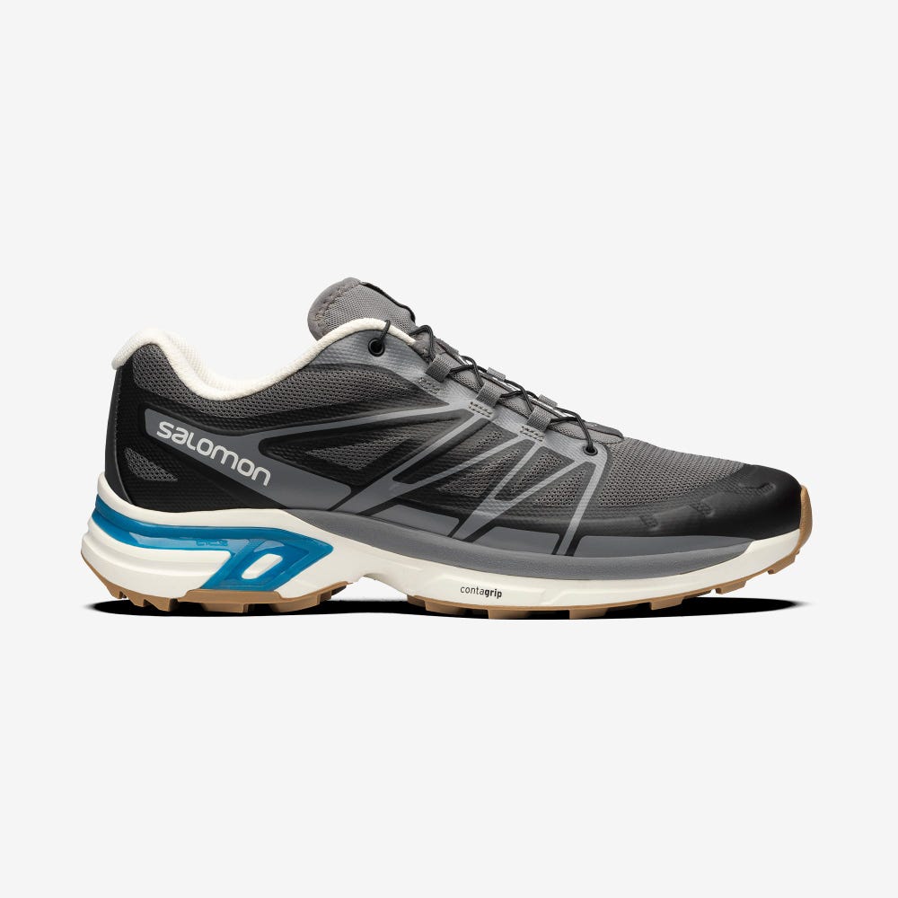 Salomon XT-WINGS 2 Női Sportcipő Szürke/Világos Sárga/Kék | VRO895167