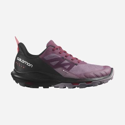 Salomon OUTPULSE GORE-TEX Női Túracipő Lila/Fekete/Piros | BUA591827