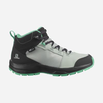 Salomon OUTWARD CLIMASALOMON™ WATERPROOF Gyerek Túrabakancs Világos Türkiz/Szürke/Menta | XSJ461382