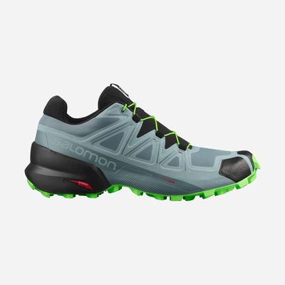 Salomon SPEEDCROSS 5 Férfi Terepfutó Cipő Zöld/Kék | LDH156748