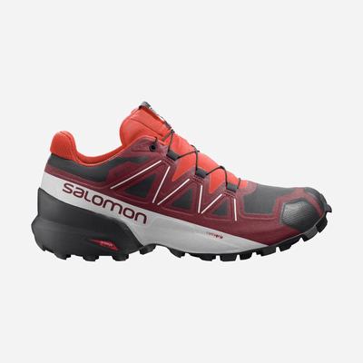 Salomon SPEEDCROSS 5 GORE-TEX Férfi Terepfutó Cipő Piros/Fehér/Fekete | RQL387156