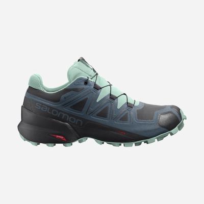 Salomon SPEEDCROSS 5 GORE-TEX Női Terepfutó Cipő Fekete/Kék | BJZ286759