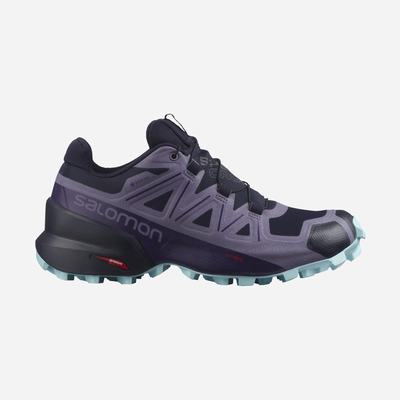 Salomon SPEEDCROSS 5 GORE-TEX Női Terepfutó Cipő Sötétkék/Kék | IHP587691