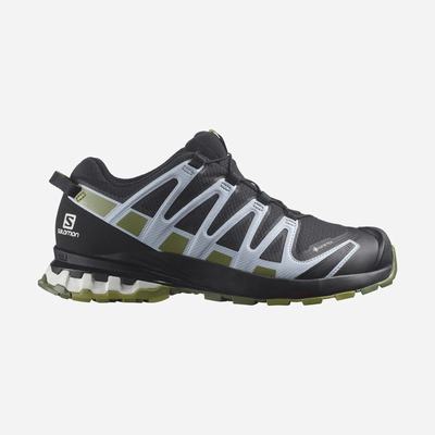 Salomon XA PRO 3D v8 GORE-TEX Női Terepfutó Cipő Fekete/Zöld/Kék | DZP392617